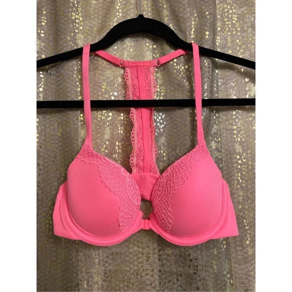 Body by Victoria Bright Pink Racerback Demi Bra, 32C